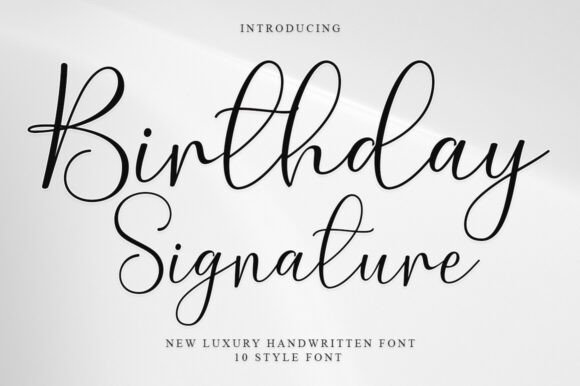 Birthday Signature Font