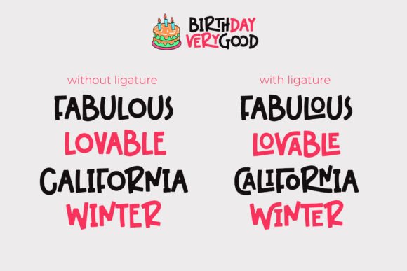 Birthday Verygood Font preview 2