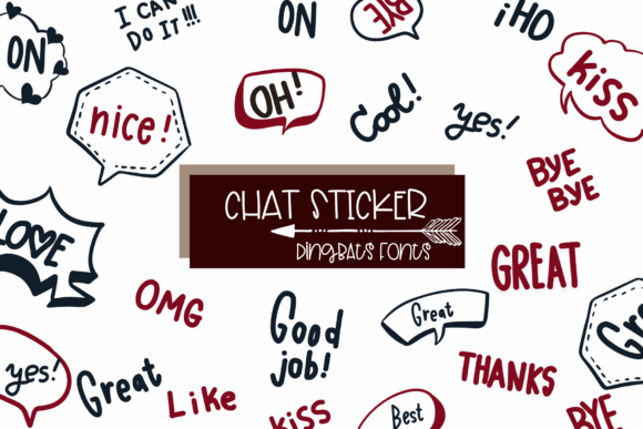 Chat Sticker Font Chat Sticker Font