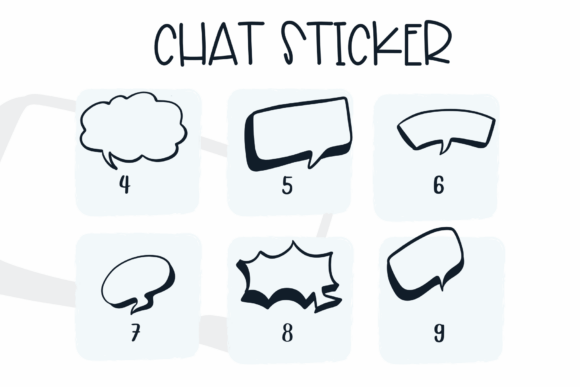 Chat Sticker Font preview 4