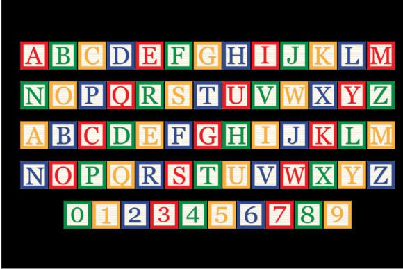 Alphabet Blocks Font preview 3