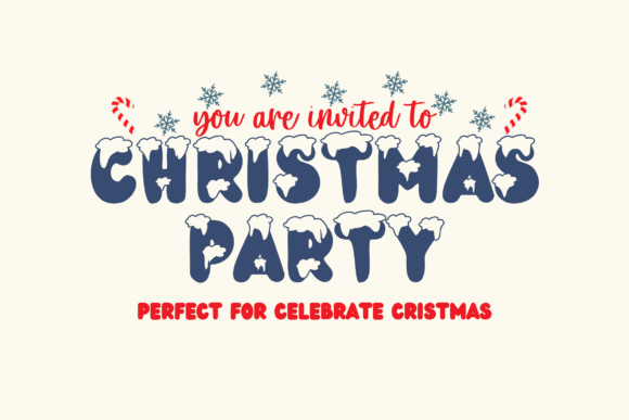 Bubble Christmas Font preview 2