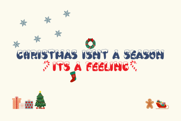 Bubble Christmas Font preview 3