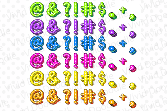Bubble Rainbow Font preview 3
