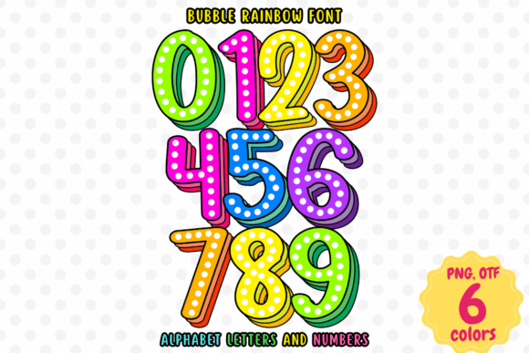 Bubble Rainbow Font preview 4
