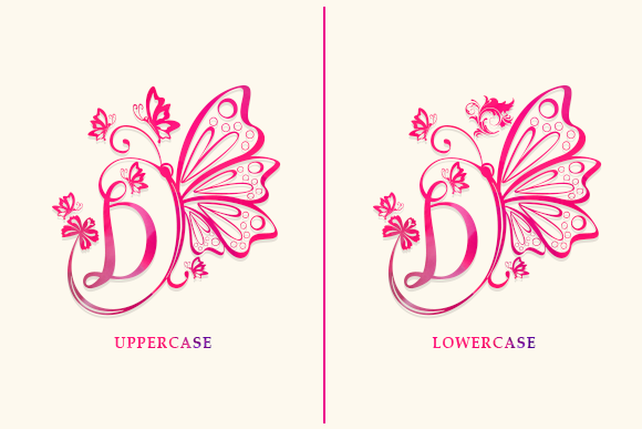 Butterfly Monogram Font preview 2