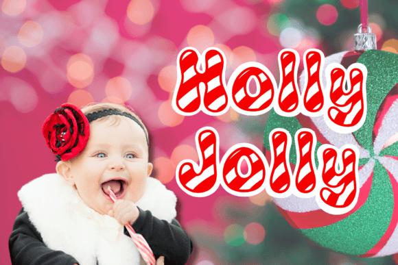 Candy Cane Font preview 3