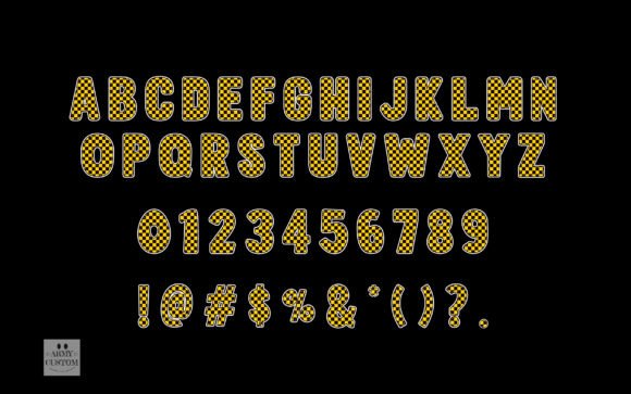Checkered Army Font preview 2