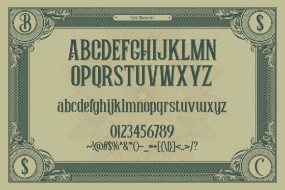 Billy Money Font preview 3