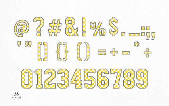 Checkered Font preview 4