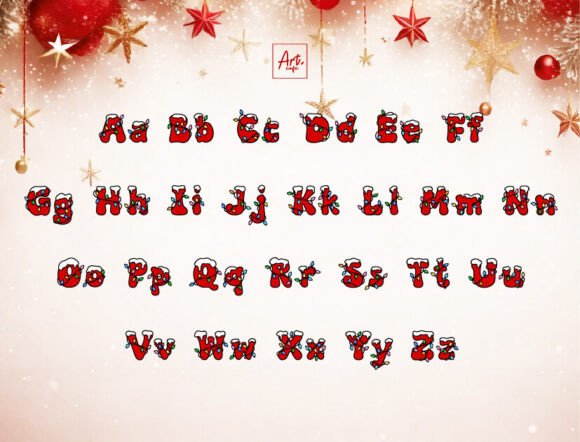 Christmas Lights Font preview 2