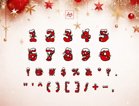 Christmas Lights Font preview 3