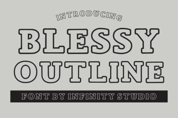 Blessy Outline Font