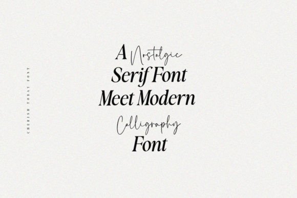 Cherish Today Font preview 2