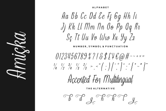 Amiska Font preview 4