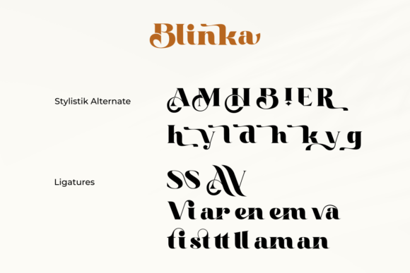 Blinka Font preview 2