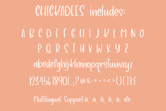 Chickadees Font preview 3
