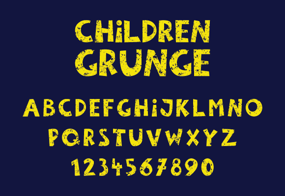 Children Grunge Font preview 4