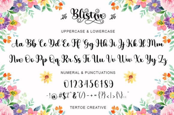 Blisten Font preview 4