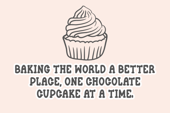 Chocolate Cupcake Font preview 2