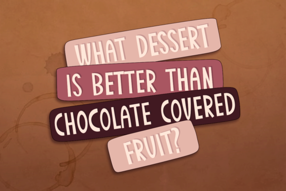 Chocolate Dipped Strawberry Font preview 3