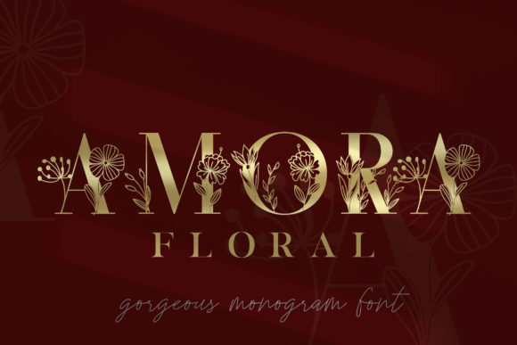 Amora Elegant Monogram Font Amora Elegant Monogram Font