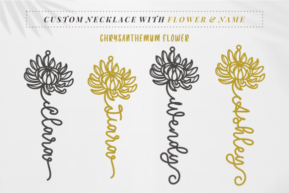 Christine Birth Flower Duo Font preview 2