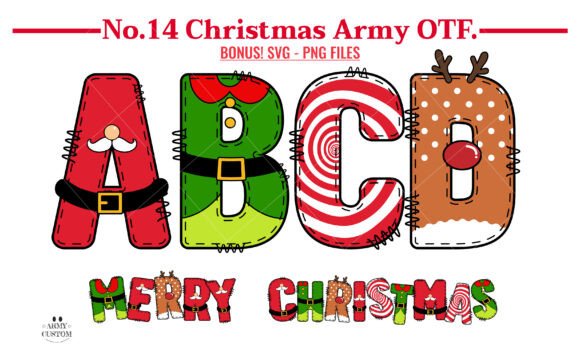 Christmas Army Bundle Font