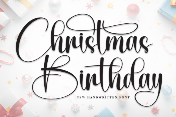 Christmas Birthday Font Christmas Birthday Font