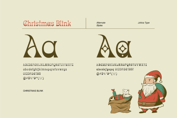 Christmas Blink Font preview 4