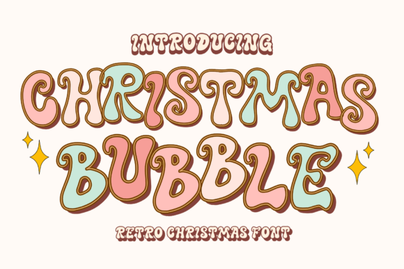 Christmas Bubble Font Christmas Bubble Font