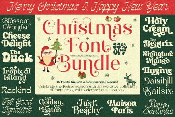 Christmas Bundle | Festive Holiday Font