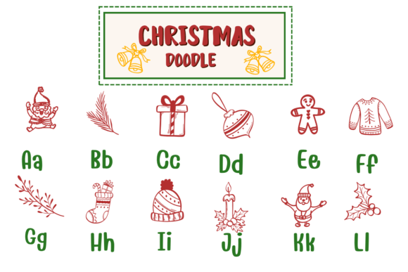 Christmas Doodle Font preview 2