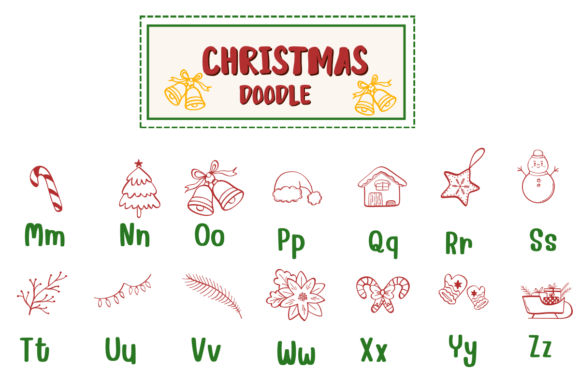 Christmas Doodle Font preview 3