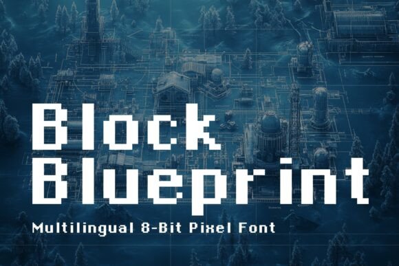 Block Blueprint Font