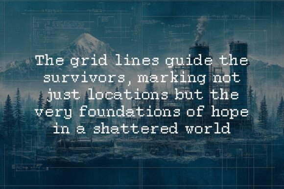 Block Blueprint Font preview 3