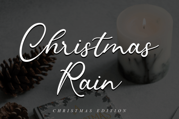 Christmas Rain Font Christmas Rain Font