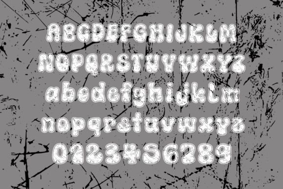 Chunky Grunge Font preview 2