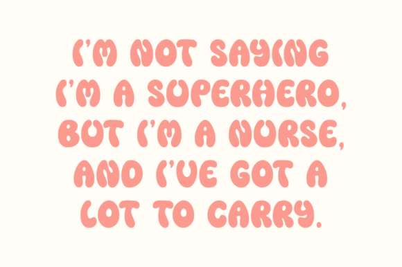 Chunky Nurse Font preview 3