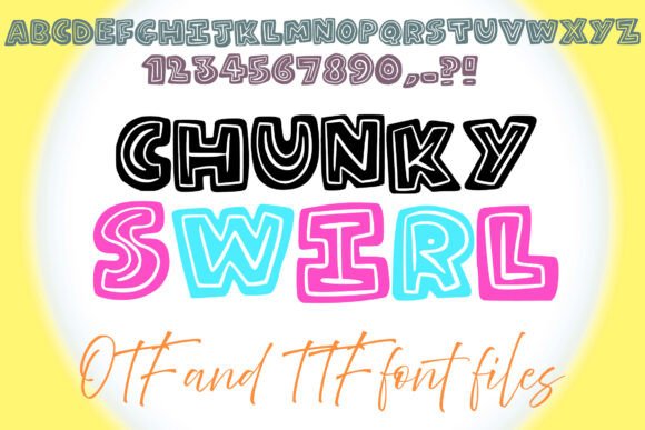 Chunky Swirl Font preview 2