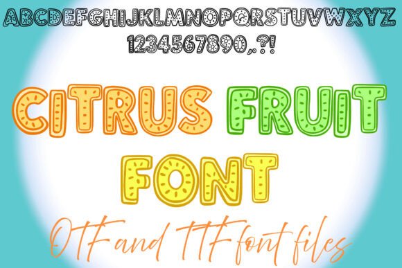Citrus Fruit Font preview 2