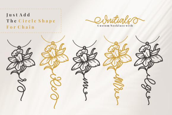 Clara Birth Flower Font preview 3